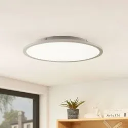 LED Deckenlampe Narima Lindby, alu / grau / zink, für Küche, Kunststoff, Modern, LED Deckenleuchte