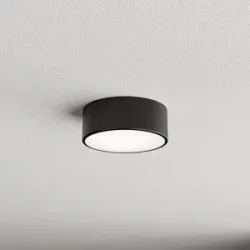 Deckenlampe mit Bewegungsmelder Cleo 200 TEMAR LIGHTING, schwarz, für Flurbereich, Metall, Modern, Deckenlampe mit Sensor