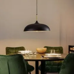 Hängelampe Lincoln Eko-Light, dimmbar, schwarz, für Wohn- / Esszimmer, Metall, Pendelleuchte