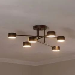 Deckenlampe Modus 6 EMIBIG LIGHTING, dimmbar, schwarz, für Wohn- / Esszimmer, Metall, Modern, Deckenlampe