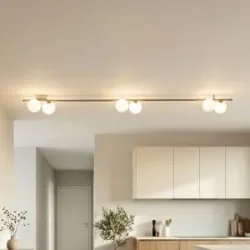 Deckenlampe Imelo TK Lighting, dimmbar, braun / rost, für Schlafzimmer, Glas, Deckenlampe