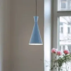 Hängelampe Tom Opviq, dimmbar, blau, für Wohn- / Esszimmer, Metall, Junges Wohnen, Pendelleuchte