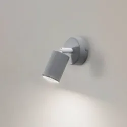 Wandstrahler Livia, grau, 13 cm, Metall, verstellbar, GU10 Livia TK Lighting, dimmbar, alu / grau / zink, für Kinderzimmer, Metall, Strahler
