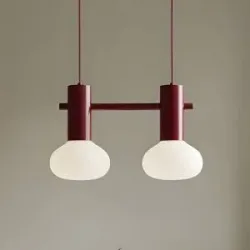Glas Hängelampe Flo ALDEX, dimmbar, rot, für Wohn- / Esszimmer, Metall, Design, Pendelleuchte