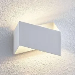 Wandlampe Assona Arcchio, dimmbar, weiß / opal, für Wohn- / Esszimmer, Aluminium, Modern, Wandleuchte, Wandlampe Innen
