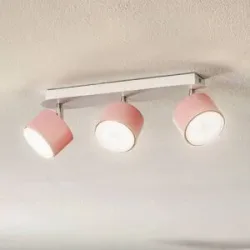 Deckenstrahler Cloudy dreiflammig rosa Eko-Light, dimmbar, violett / pink / rose, für Wohn- / Esszimmer, Metall, Junges Wohnen, Strahler