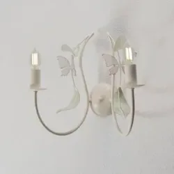 Wandlampe Summer Luminex, dimmbar, weiß / opal, für Wohn- / Esszimmer, Metall, Wandleuchte, Wandlampe Innen