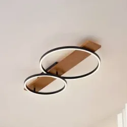 LED Deckenlampe Galad Lindby, dimmbar, Holz hell, für Wohn- / Esszimmer, Holz, Modern, LED Deckenleuchte