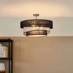Deckenlampe Ayvira Lindby, dimmbar, schwarz, für Wohn- / Esszimmer, Metall, Modern, Deckenlampe