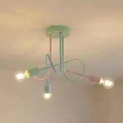 Deckenlampe Oxford HELAM, dimmbar, Multicolour, für Wohn- / Esszimmer, Metall, Modern, Deckenlampe