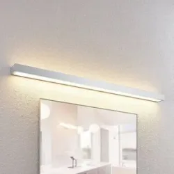 Wandlampe Layan Lindby, chrom / silber, für Badezimmer, Metall, Modern, Wandleuchte, Wandlampe Bad
