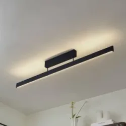 Smart Home Deckenlampe Mylosh Lucande, dimmbar, schwarz, für Wohn- / Esszimmer, Aluminium, Modern, Smart Home Deckenlampe