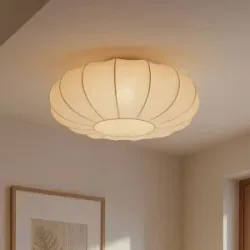 Deckenlampe Helin Lindby, dimmbar, creme / amber, für Wohn- / Esszimmer, Textil / Stoff / Seide, Skandinavisch, Deckenlampe