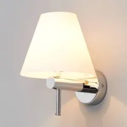 Wandlampe Violetta Lindby, dimmbar, chrom / silber, für Badezimmer, Metall, Modern, Wandleuchte, Wandlampe Bad
