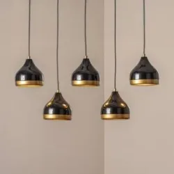 Hängelampe Yildo Opviq, dimmbar, schwarz, für Wohn- / Esszimmer, Metall, Modern, Pendelleuchte
