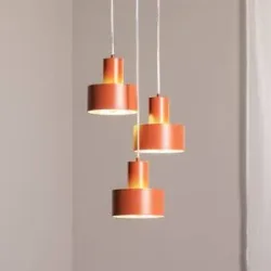 Hängelampe Rif 3 SIGMA, dimmbar, rot, für Wohn- / Esszimmer, Metall, Modern, Pendelleuchte