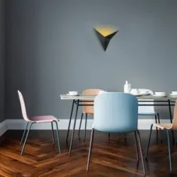 Wandfluter Bird 3201, dreieckig gestaltet, schwarz Opviq, dimmbar, schwarz, für Wohn- / Esszimmer, Metall, Modern, Wandleuchte, Wandlampe Innen