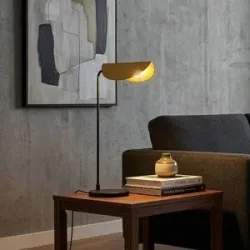 Tischlampe Corner Opviq, schwarz, für Wohn- / Esszimmer, Metall, Modern, Tischlampe