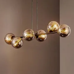 Hängelampe Glassy EMIBIG LIGHTING, dimmbar, schwarz, für Wohn- / Esszimmer, Glas, Modern, Pendelleuchte