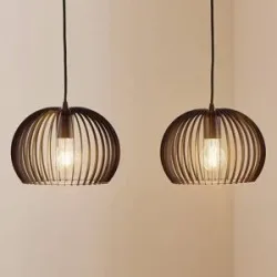 Hängelampe Larus TEMAR LIGHTING, dimmbar, schwarz, für Wohn- / Esszimmer, Metall, Modern, Pendelleuchte