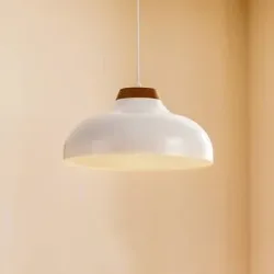 Hängelampe Gus Luminex, dimmbar, weiß / opal, für Wohn- / Esszimmer, Metall, Modern, Pendelleuchte