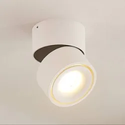 Arcchio LED-Deckenstrahler Rotari, weiß, 1-flg., 946lm Rotari Arcchio, dimmbar, weiß / opal, für Flurbereich, Aluminium, Modern, LED Deckenlampe