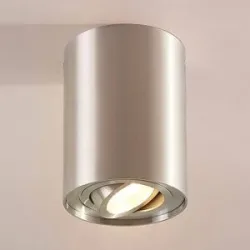 Deckenlampe Jolina Arcchio, dimmbar, alu / grau / zink, für Flurbereich, Aluminium, Modern, Deckenlampe