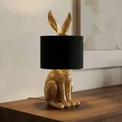 Tischlampe Lorentina Lindby, schwarz, für Wohn- / Esszimmer, Textil / Stoff / Seide, Design, Tischlampe