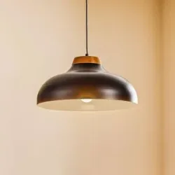 Hängelampe Gus Luminex, dimmbar, schwarz, für Wohn- / Esszimmer, Metall, Modern, Pendelleuchte