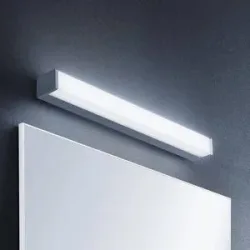 Wandlampe Klea Lindby, chrom / silber, für Badezimmer, Aluminium, Modern, Wandleuchte, Wandlampe Bad