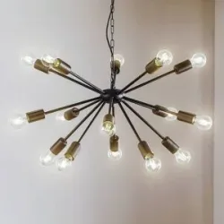 Euluna Hängelampe Rod Nowodvorski Lighting, dimmbar, schwarz, für Wohn- / Esszimmer, Metall, Modern, Pendelleuchte