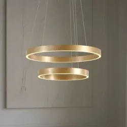 Hängelampe Yonam Lucande, dimmbar, messing / gold, für Wohn- / Esszimmer, Metall, Modern