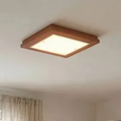 Deckenlampe Tally Argon, terracotta, für Flurbereich, Holz, Deckenlampe