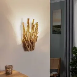 Wandlampe Agar ONLI, dimmbar, Holz hell, für Wohn- / Esszimmer, Holz, Wandleuchte, Wandlampe Innen