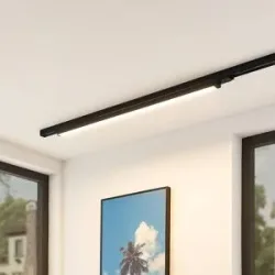 Arcchio LED-Schienenleuchte Harlow, schwarz, 109 cm, 3.000K Harlow, schwarz, für Arbeitszimmer / Büro, Aluminium, Modern, Stromschienenstrahler