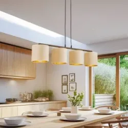 Hängelampe Jari EMIBIG LIGHTING, dimmbar, weiß / opal, für Wohn- / Esszimmer, Textil / Stoff / Seide, Pendelleuchte