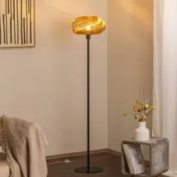 Stehlampe Vento Domiluce, messing / gold, für Wohn- / Esszimmer, Metall, Modern, Stehlampe