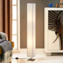 Stehlampe Janno Lindby, weiß / opal, für Wohn- / Esszimmer, Textil / Stoff / Seide, Modern, Stehlampe