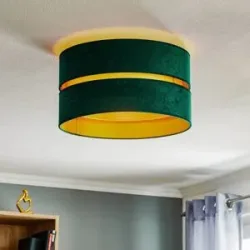 Deckenlampe Duo Euluna, dimmbar, grün, für Wohn- / Esszimmer, Textil / Stoff / Seide, Modern, Deckenlampe