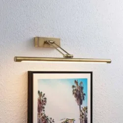Lucande LED-Bilderleuchte Dimitrij, messing, Metall, 54cm Dimitrij, bronze / altmessing, für Wohn- / Esszimmer, Metall, Antik, Wandleuchte, Wandlampe Innen