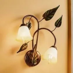 Wandlampe Miranda ONLI, dimmbar, bronze / altmessing, für Wohn- / Esszimmer, Metall, Florentiner, Wandleuchte, Wandlampe Innen