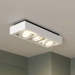 Deckenlampe Ronka Arcchio, dimmbar, weiß / opal, für Wohn- / Esszimmer, Aluminium, Modern, Deckenlampe