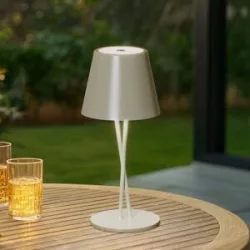 Lindby LED-Akkutischleuchte Janea CROSS, grün, Metall Lindby, dimmbar, grün, Metall, Modern