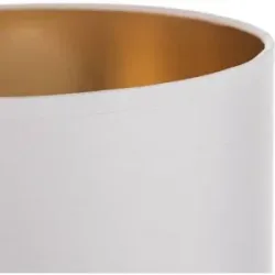 Lampenschirm Alba, Ø 20 cm, E27, weiß/gold Alba HELAM, weiß / opal, für Wohn- / Esszimmer, Textil / Stoff / Seide