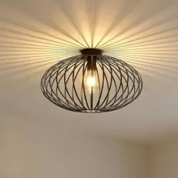Deckenlampe Maivi Lindby, dimmbar, schwarz, für Wohn- / Esszimmer, Metall, Modern, Deckenlampe