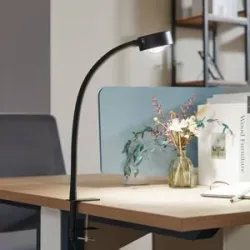 Klemmleuchte Jyla Lindby, schwarz, für Wohn- / Esszimmer, Metall, Modern, Klemmleuchte