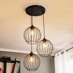 Hängelampe Cumera HELAM, dimmbar, schwarz, für Wohn- / Esszimmer, Metall, Modern, Pendelleuchte