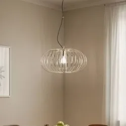 Hängelampe Globe Domiluce, dimmbar, messing / gold, für Wohn- / Esszimmer, Metall, Pendelleuchte