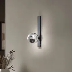 Wandlampe Rumba Domiluce, dimmbar, schwarz, für Wohn- / Esszimmer, Metall, Modern, Wandleuchte, Wandlampe Innen