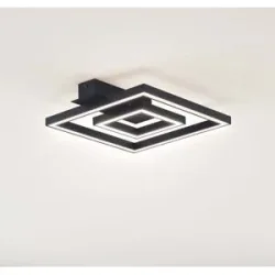 LED Deckenlampe Madamo Lindby, schwarz, für Wohn- / Esszimmer, Aluminium, Modern, LED Deckenleuchte